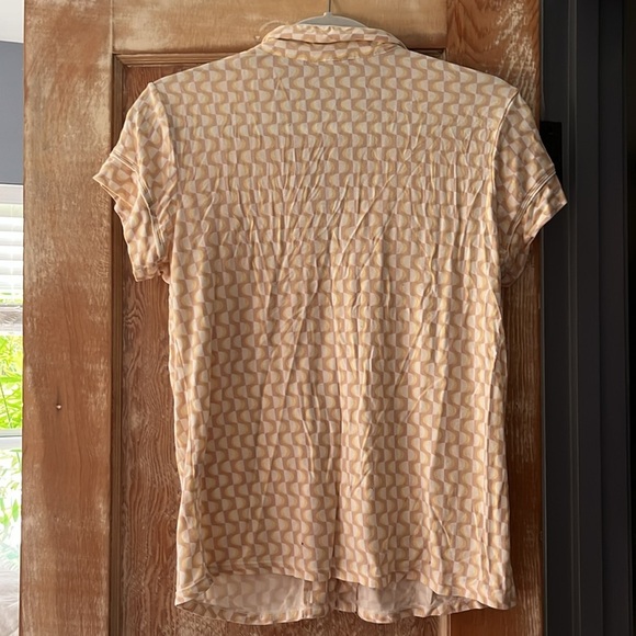 Eberjey Gisele Printed Tencel Short PJs Set in Retro Geo Oat - S - Picture 7 of 11